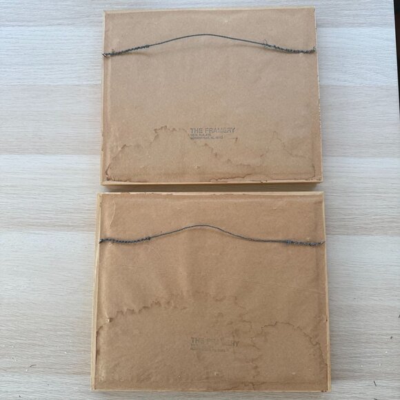 Vintage Asian-Inspired Bird & Floral Framed Art Prints Bamboo Style Frame - Picture 4 of 6